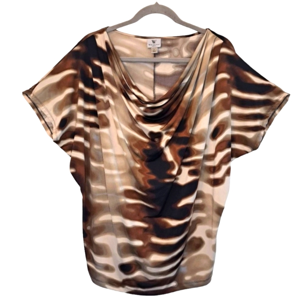 Worthington Cowl Neck Dolman Sleeved Blouse Size Large